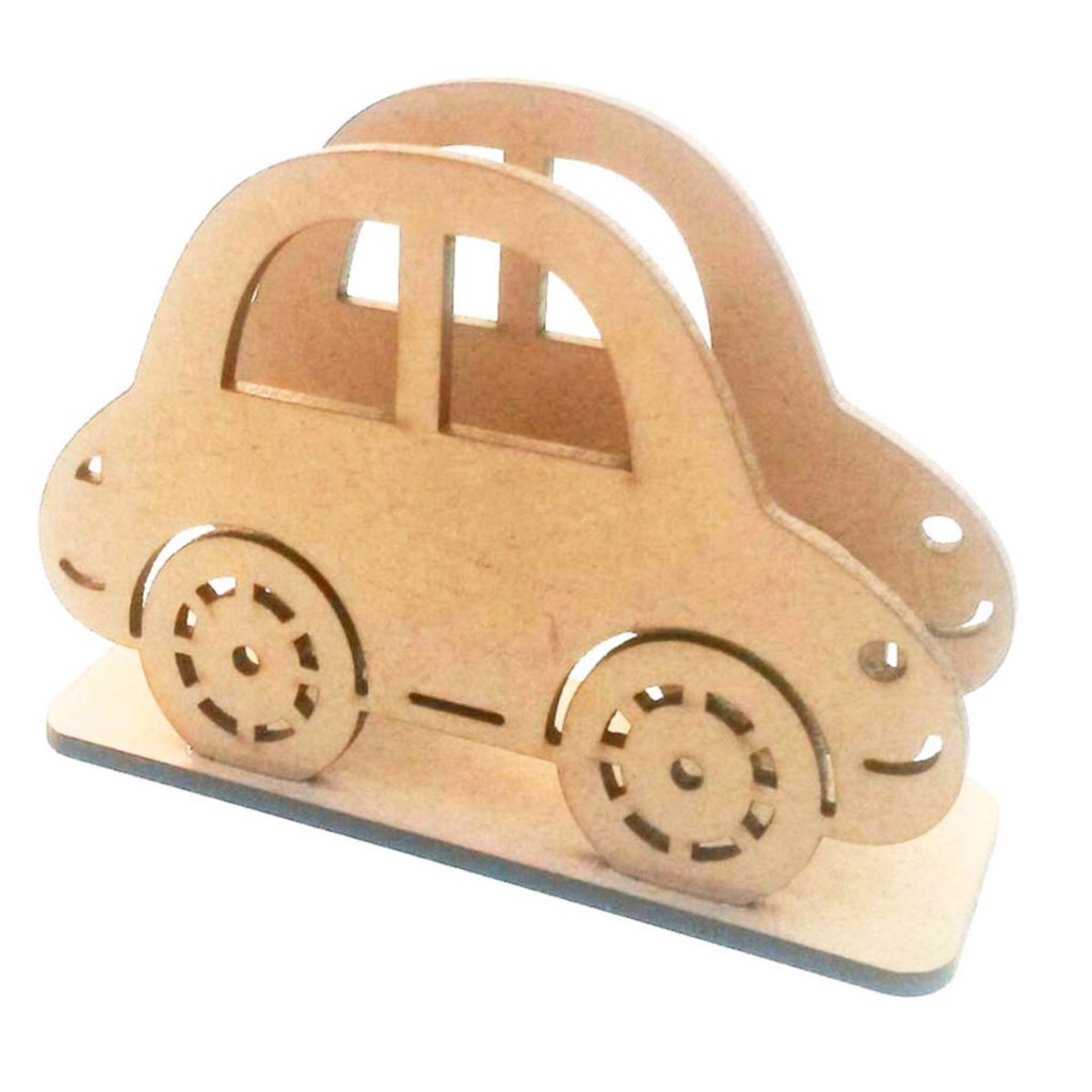 Kit 17 porta guardanapo mdf cru carro carrinho fusca decoração aniversario meio transporte veiculos