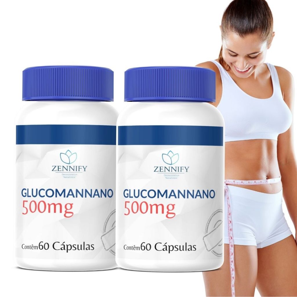 Glucomannan Remédio Natural Apetite Fibras Gordura 120 cápsulas