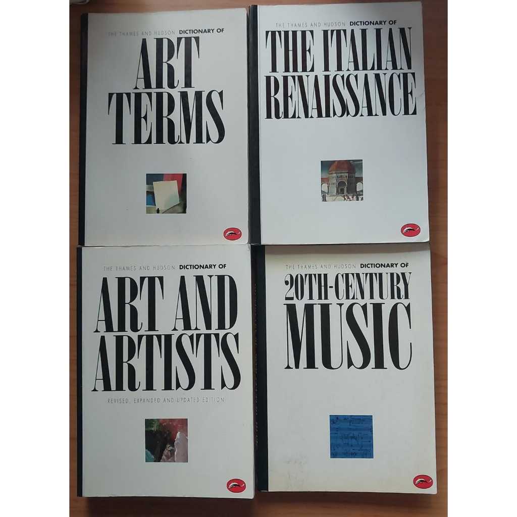 4 Livros -The Thames and Hudson Dictionary - Art and Artists, 20th Century Music, The Italian Renaissance, Art Terms