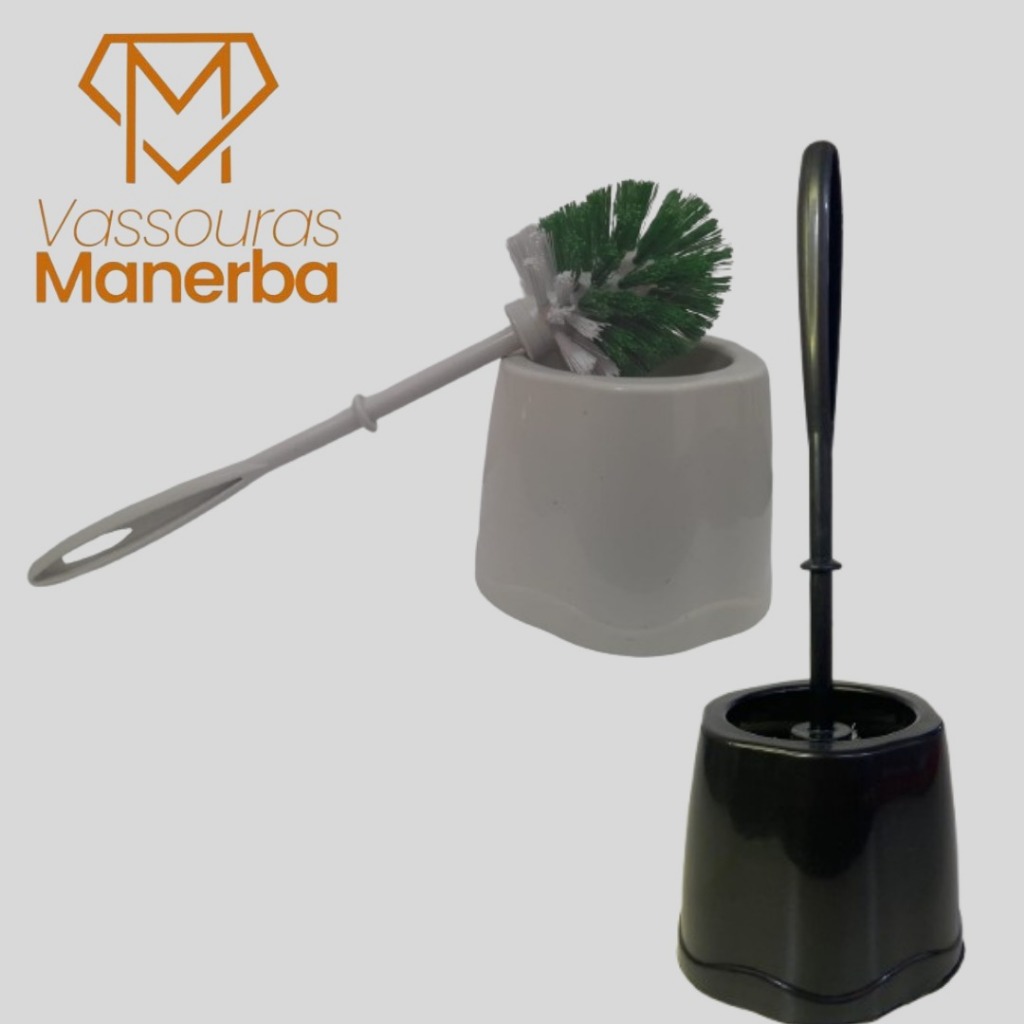 KIT COM 2 ESCOVAS SANITARIAS COM SUPORTE PARA LIMPEZA VASO SANITARIO (WC)