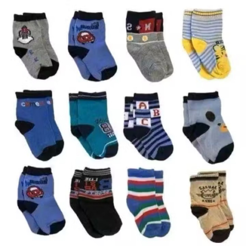 Kit 12 Meia Bebê Estampadinha Masculina 0 a 6,6 a 12,12 a 24 meses em Oferta na Shopee