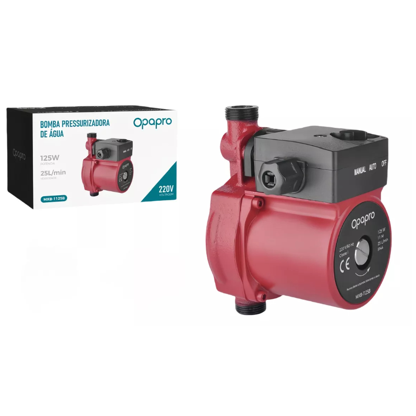 Bomba De Água Pressurizadora 125w 25l/min Quente E Fria 220v