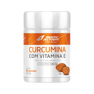 Curcumina Com Vitamina E 130mg 30 Cápsulas Bodyaction em Oferta na Shopee