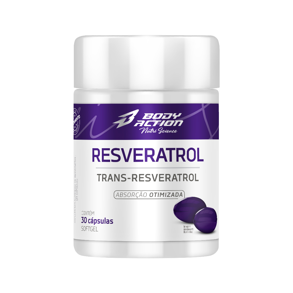Resveratrol Trans 30 Cápsulas Bodyaction em Oferta na Shopee