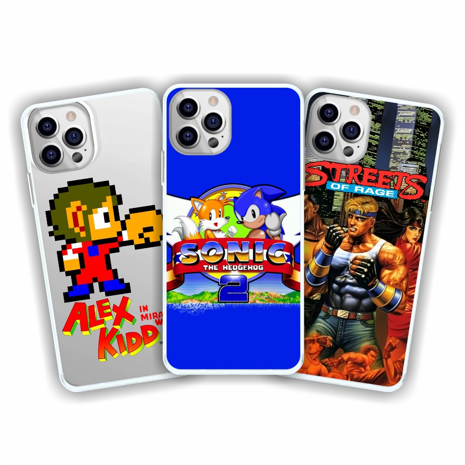 Capa de celular Jogos Retrô capa personalizada Sonic Alex Kidd Golden Axe Mortal Kombat 2 capinha