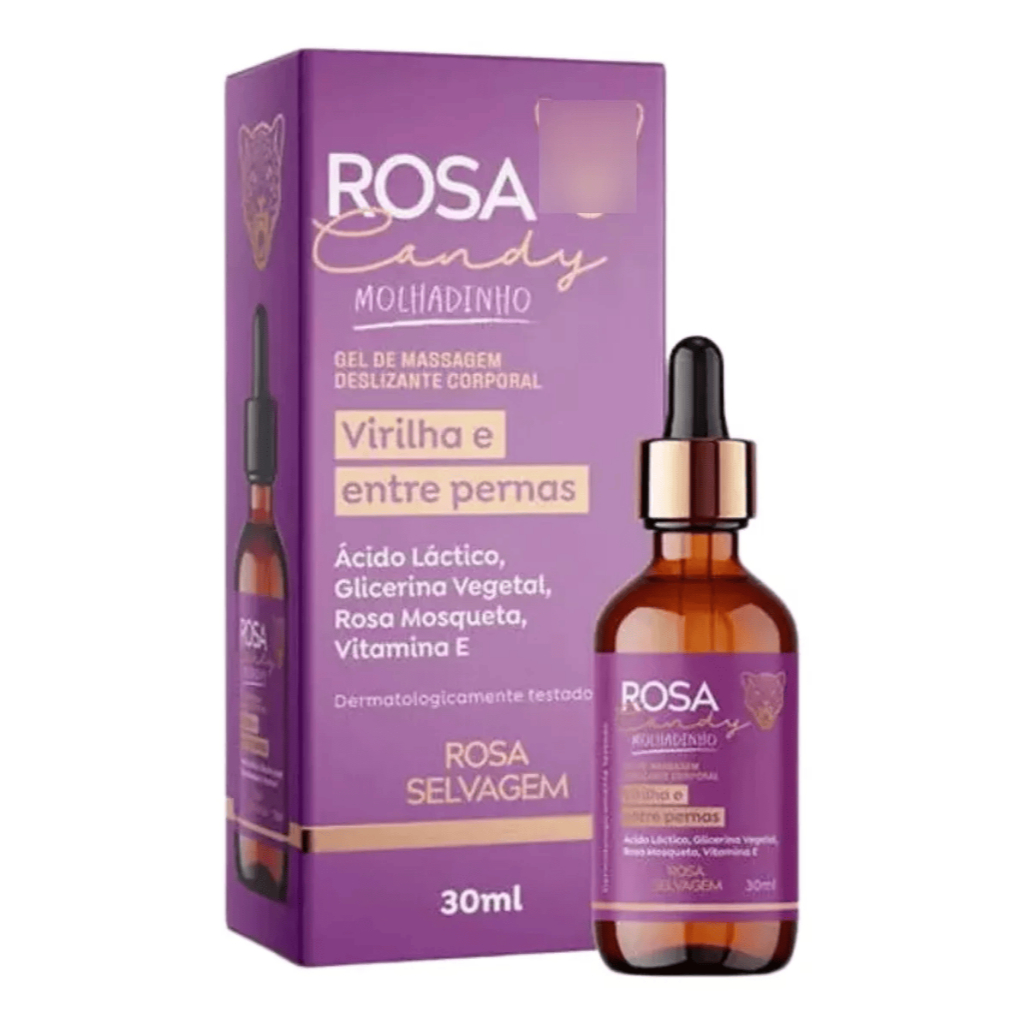 Rosa Selvagem Gel Massagem Corporal Rosa Candy Roxo 30ml