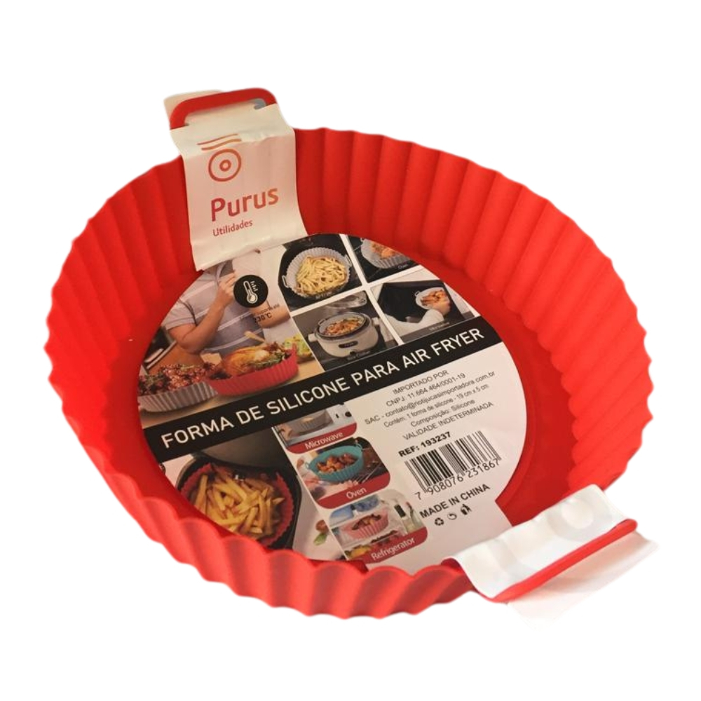 Forma De Silicone Para Air Fryer 19cm x 5cm Redonda Ref: 193237 Utilidades de Cozinha