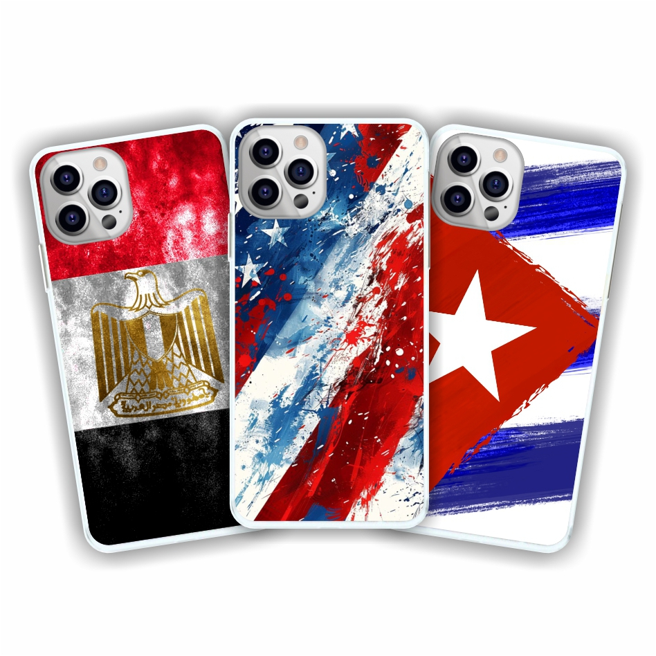 Capa de celular Bandeira capa personalizada Croácia Egito Espanha França Equador capinha
