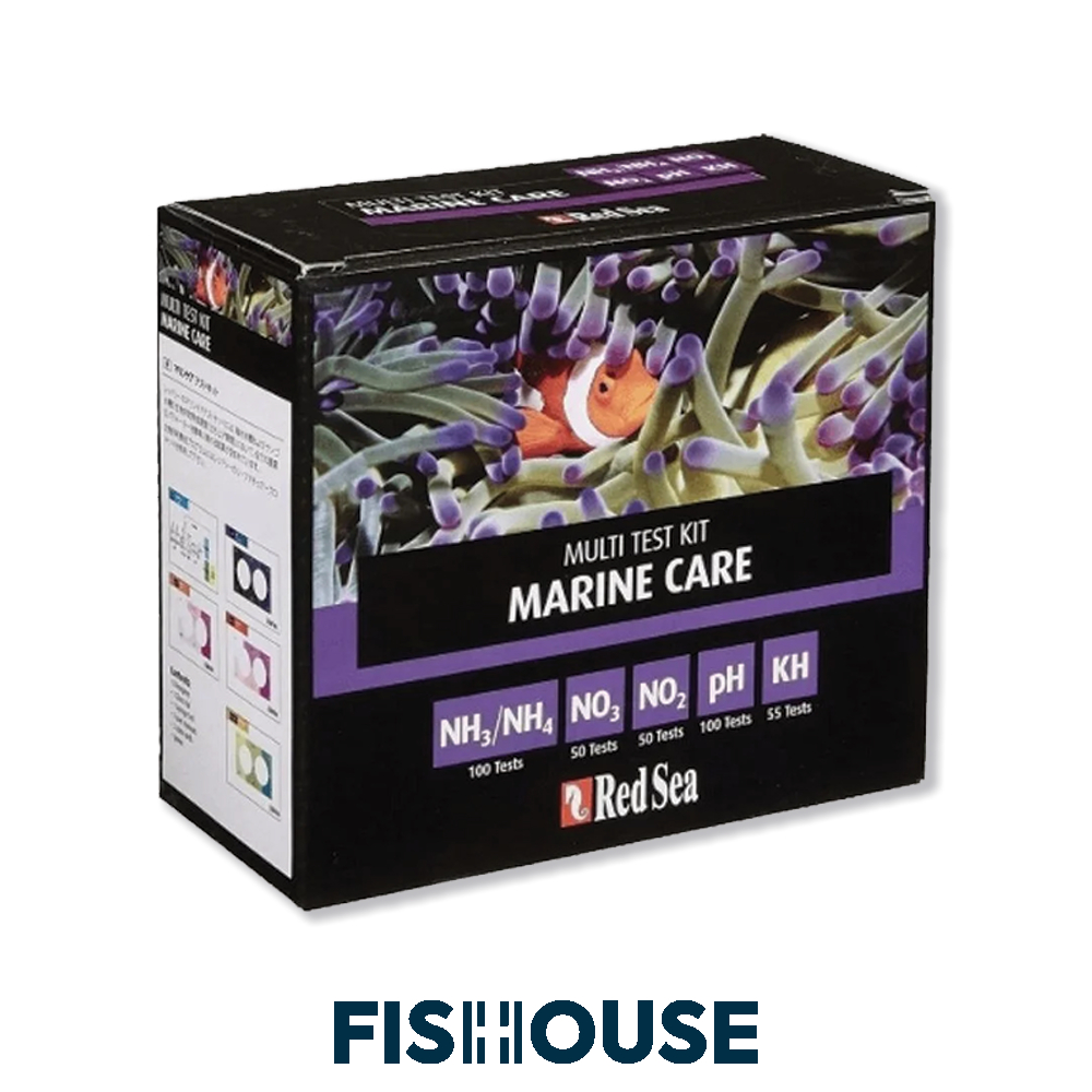 Teste de água salgada/marinho - Marine Multi Test Kit Marine Care (NH3/NH4/NO2/NO3/PH/KH) - Red Sea