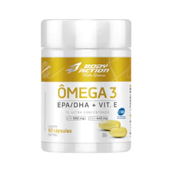 Ômega 3 Epa 660mg Dha 440mg + Vitamina E 60 Caps Bodyaction
