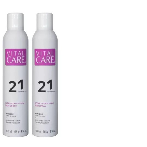Vital Care Spray Fixador Cabelo 21h Hair Spray Pack C/2