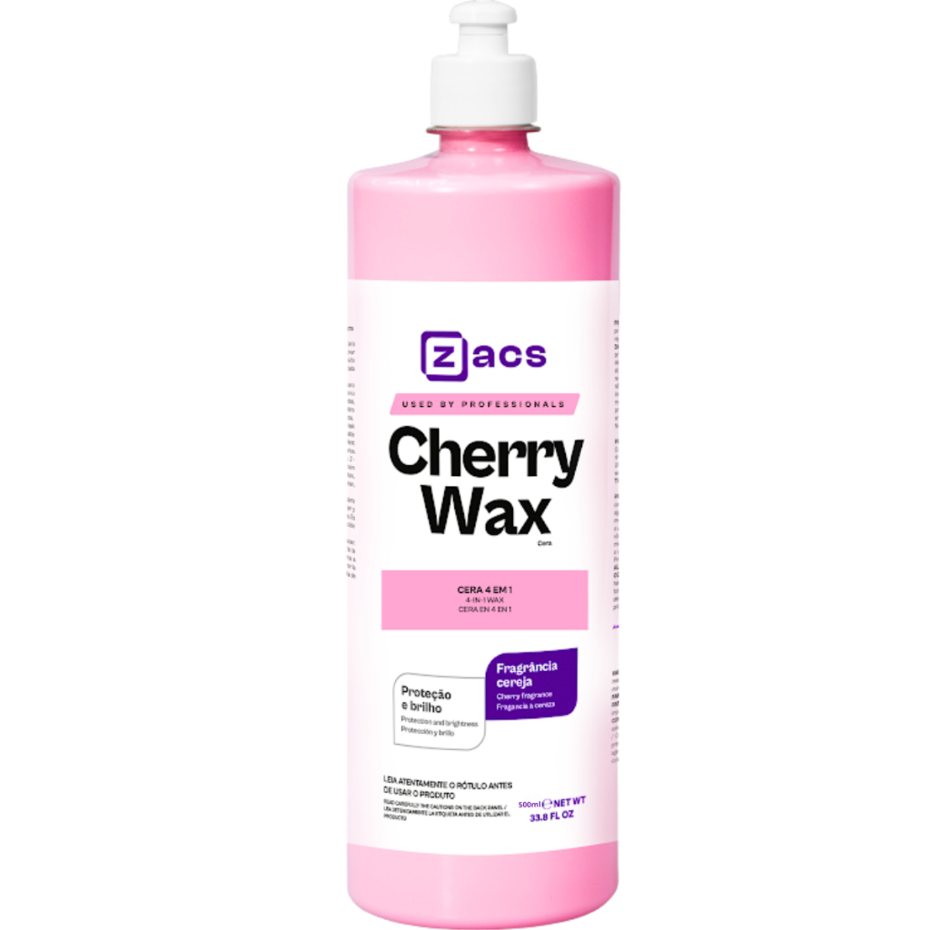 Cera Automotiva 4 em 1 Cherry Wax 500ml Zacs Brilho e Proteção - Spare Parts and Accessories for Vehicles
