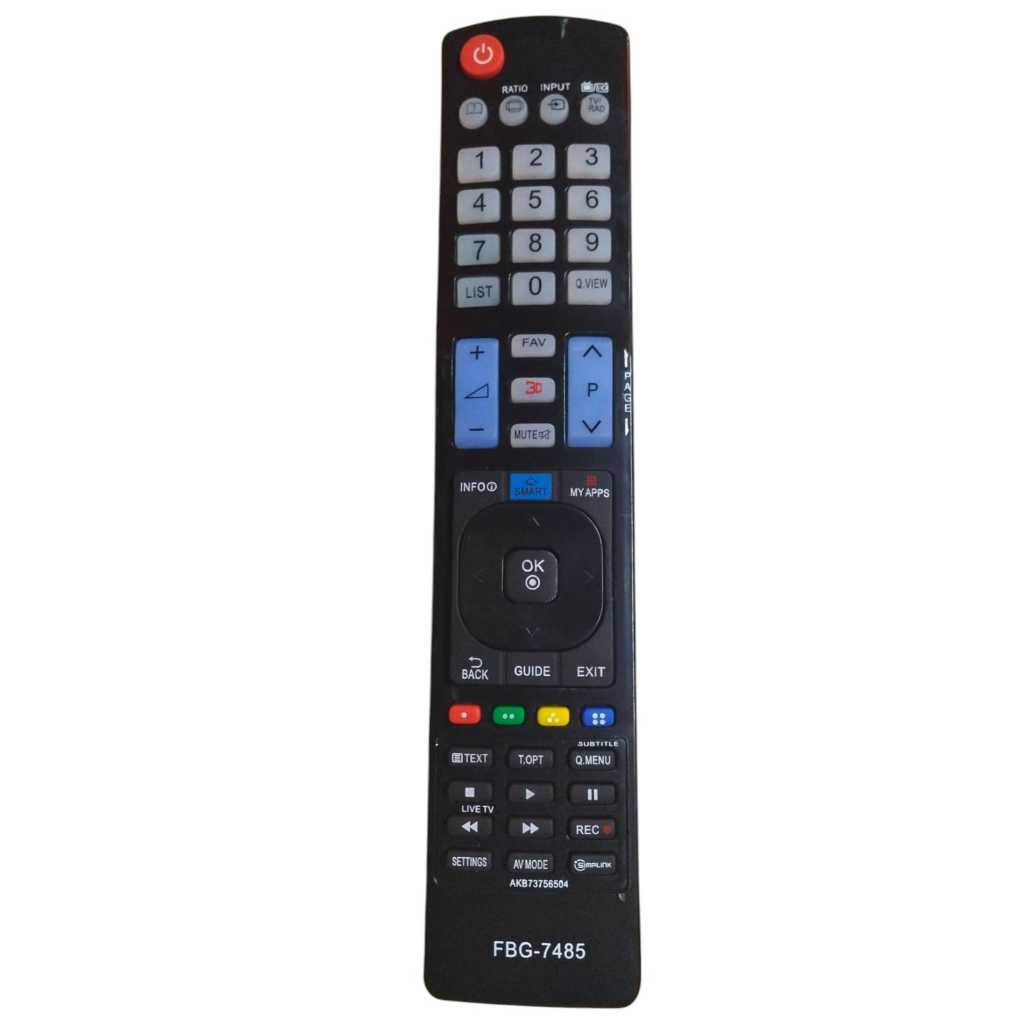 Controle Remoto Compatível Com TV LG Lcd Led 3d Smart FBG-7485