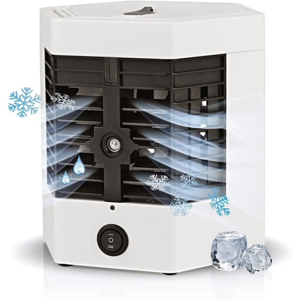 Mini Ar Condicionado Refrigerador de Ar Ventilador Climatizador Umidificador Led USB Bivolt