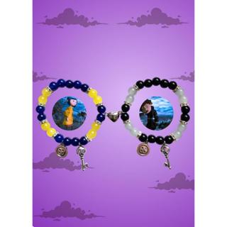 Pulseira de Casal Coraline e Wybie - Pulseira magnetic Halloween Pulseiras Combinando Horror Cosplay em Oferta na Shopee