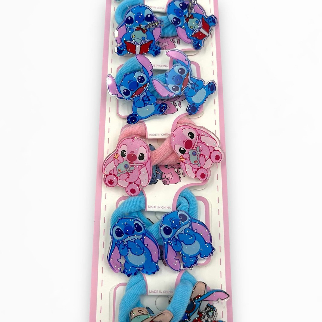 Par de Elástico de cabelo Stich Xuxinha de cabelo Rabico Stich