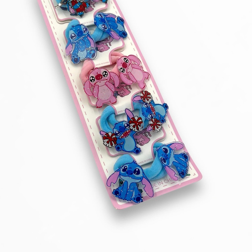 Par de Elástico de cabelo Stich Xuxinha de cabelo Rabico Stich