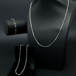 Conjunto Bolinha Prata 925 Colar Pulseira Tornozeleira Veneziana Legítima Feminina + Caixa Presente em Oferta na Shopee