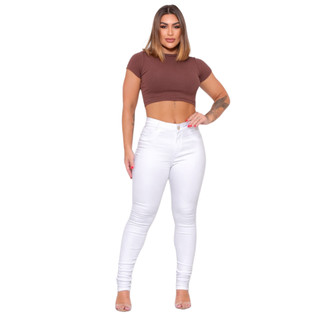 Calça Feminina Branca Skinny Enfermagem Saude Oferta Promocao