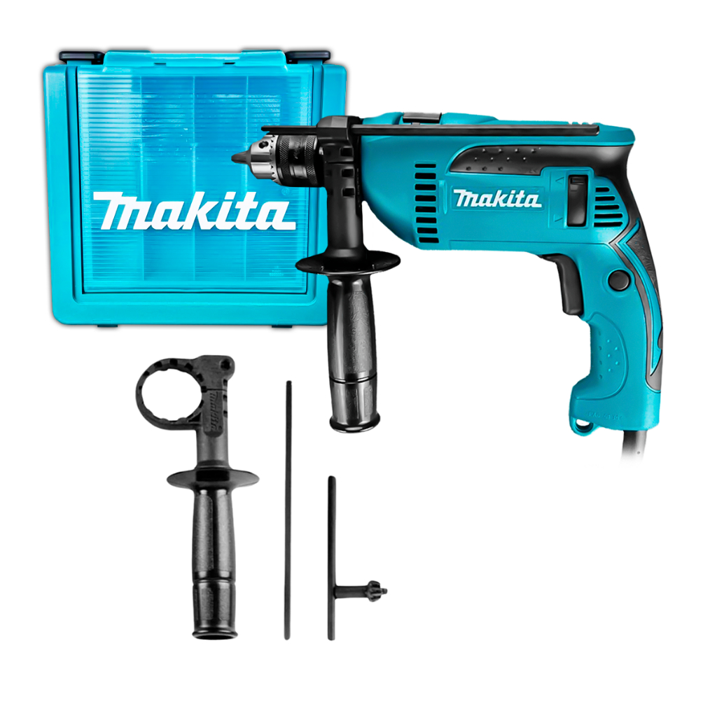 Furadeira de Impacto Elétrica Makita 760W 1/2 HP1640KX1 - para Concreto Alvenaria Madeira e Metal
