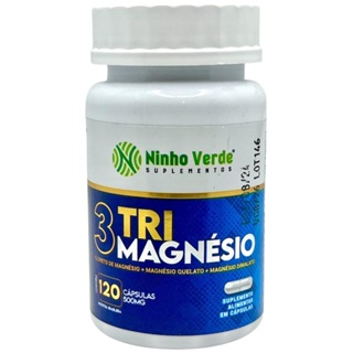 Tri magnésio Cloreto de Magnésio + Magnésio Quelato + Dimalato de Magnésio 120 Cápsulas - Ninho Verde em Oferta na Shopee