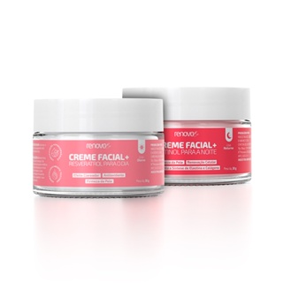Creme Facial Retinol Noite e Resveratrol Dia - Renova Be em Oferta na Shopee