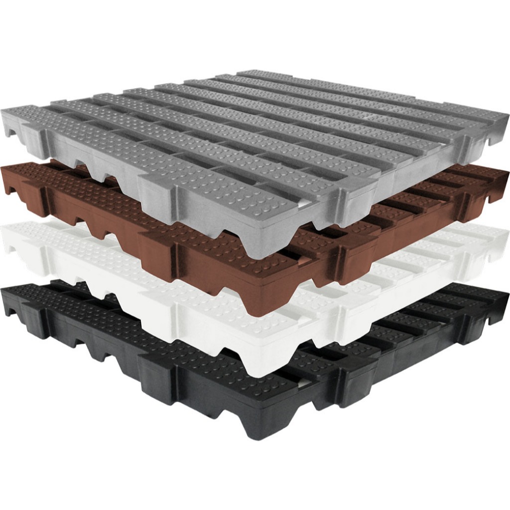 kit 04 ou 1 und Piso Plástico, Estrado de Plástico 50x50x4,5 cm, Deck de Plástico, Palete Plástico