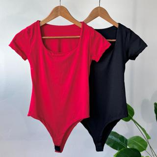 Kit 2 Body Feminino Decote Quadrado Manguinha Curta Suplex Verão
