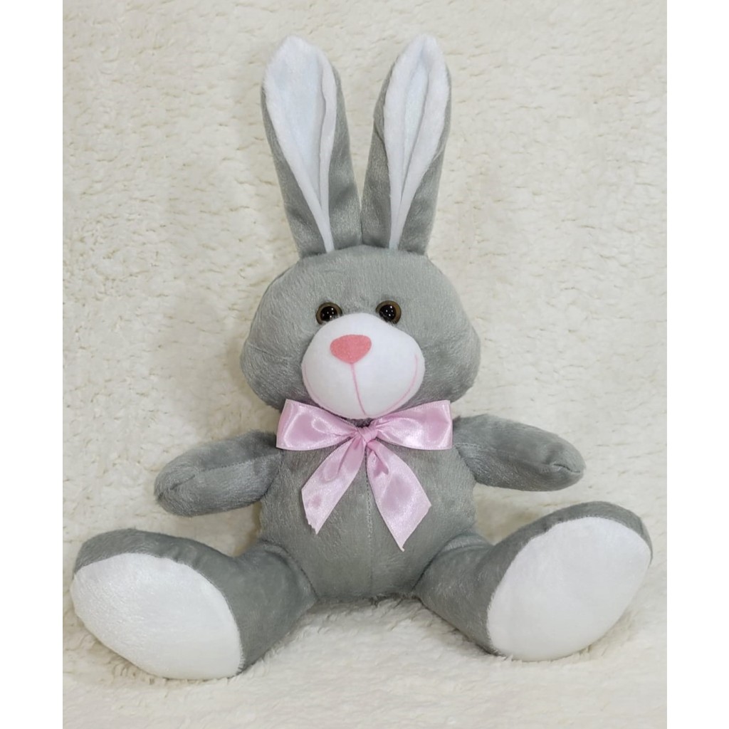 Coelho de Pelúcia com Laço Brinquedo para Criança e Bebê, Presente e Decoração Páscoa Orelhudo Coelhinho Pequeno em Oferta na Shopee