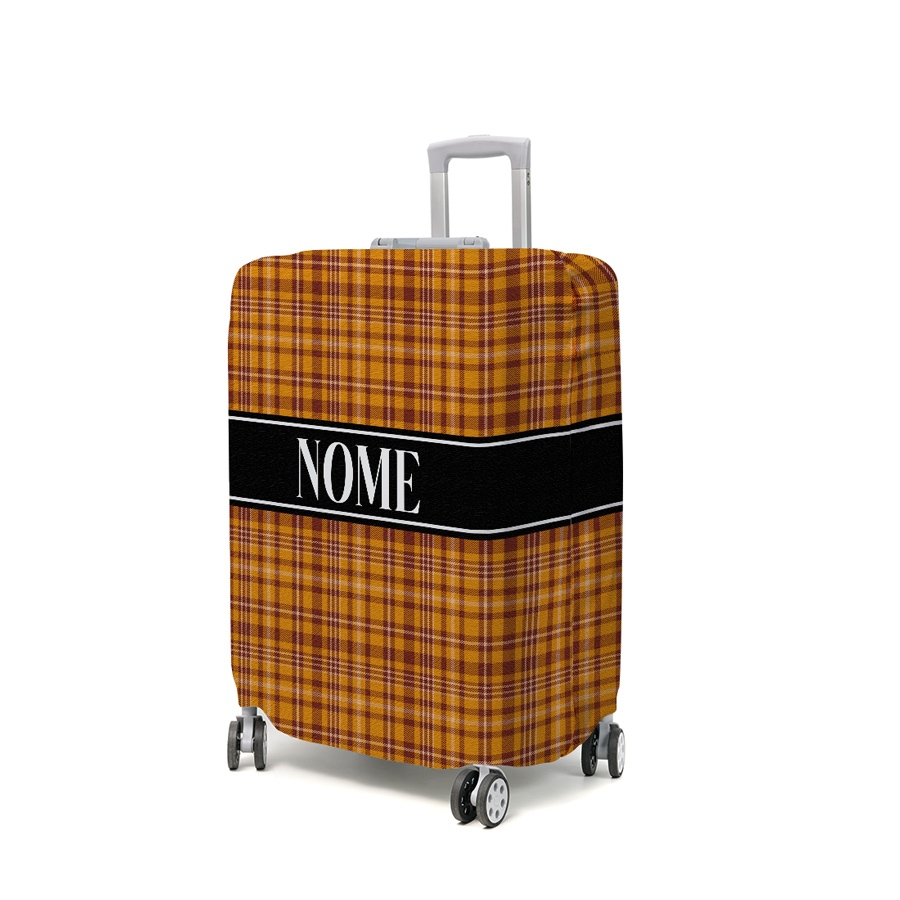 Capa Decorativa Para Mala De Bordo Viagem Personalizada Nome Aqui Tamanho P
