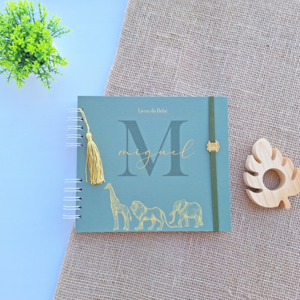 Livro do Bebê Safari Menino Luxo