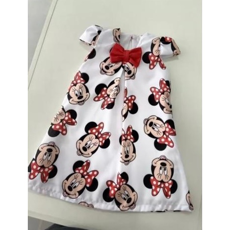 Vestido infantil minnie vermelho em Oferta na Shopee