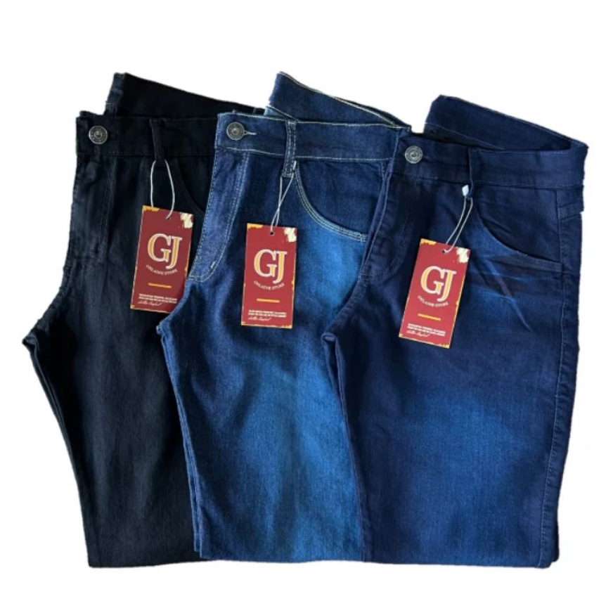 Kit 3 Calças Jeans Masculina Slim Original Elastano Lycra