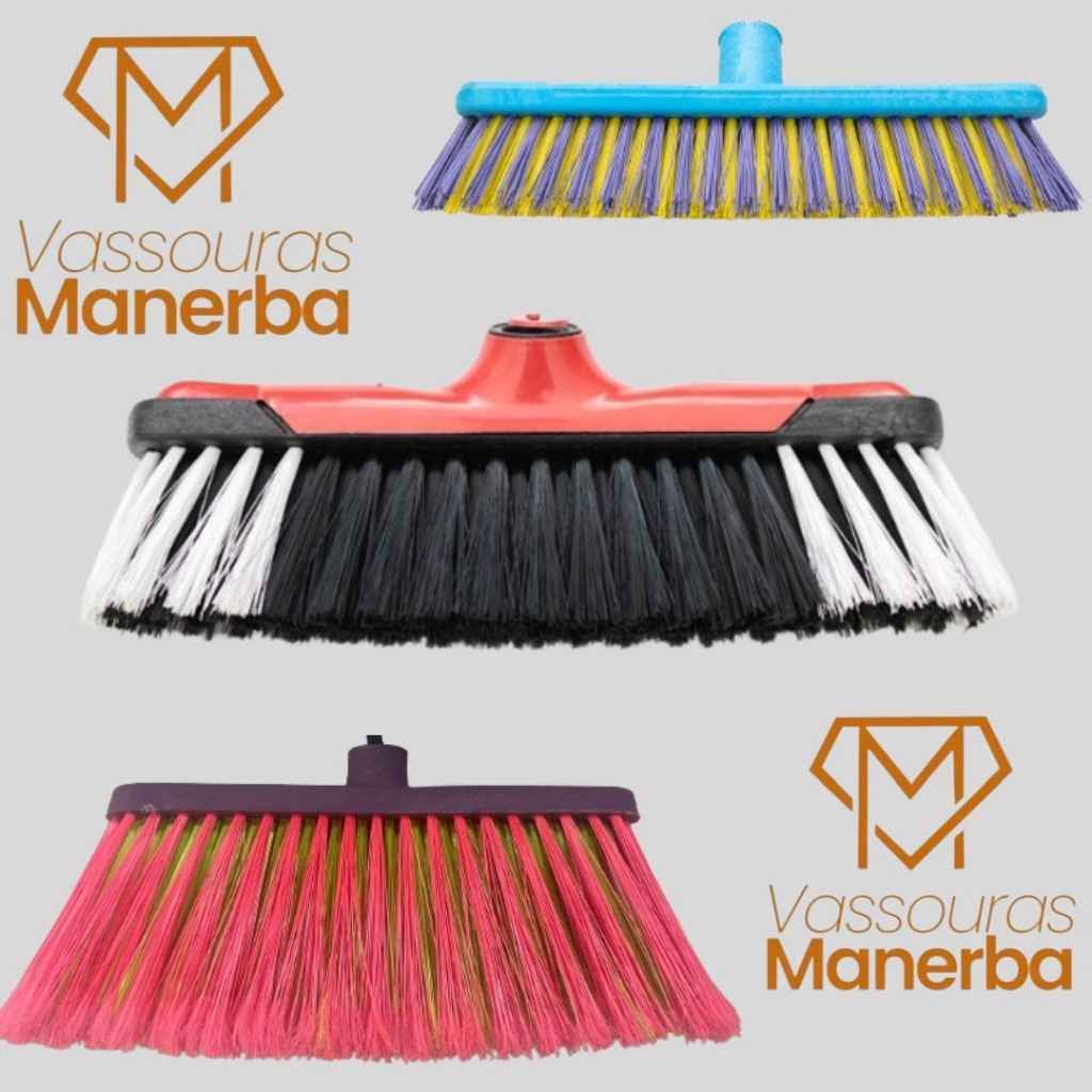 KIT COM 3 VASSOURAS 1 VERONA PLUS + 1 ESFREGÃO + 1 VARRE TUDO em Oferta na Shopee