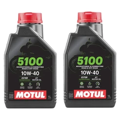 Kit Troca Óleo 2 Motul 5100 10w40 4l Z800 Kawazaki Promoção API/SP FZ15 FAZER LANDER CROSSER FACTOR KAWASAKI DAFRA