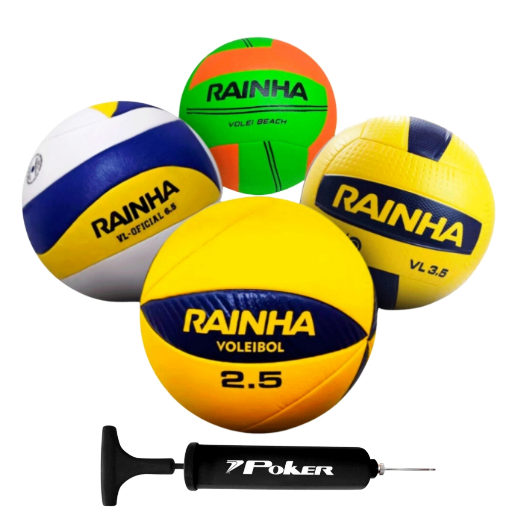Bola de Volei Rainha Quadra Praia Tamanho Oficial + Bomba em Oferta na Shopee