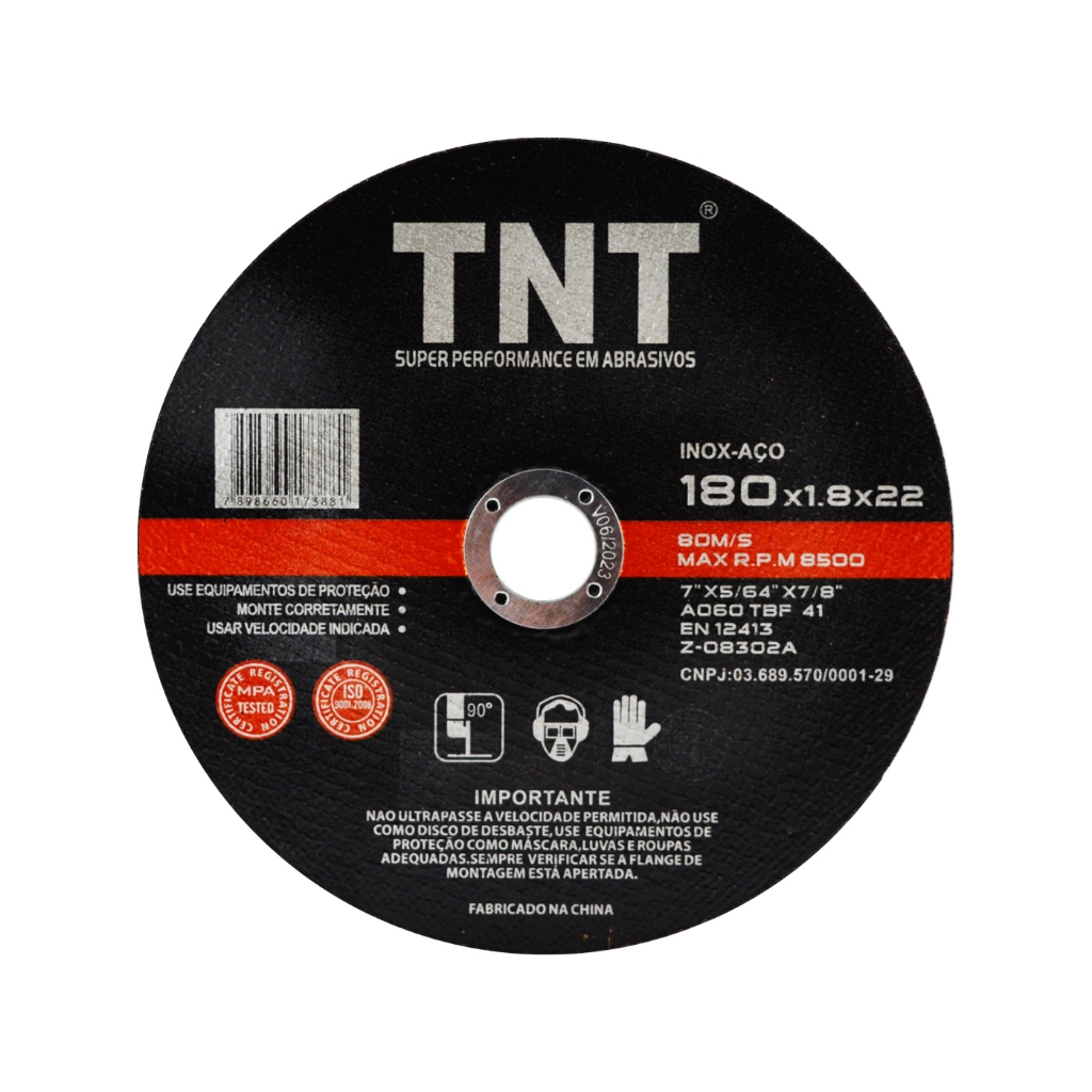 100pçs Disco De Corte Fino Inox E Ferro 7 Polegadas - 180mm. em Oferta na Shopee