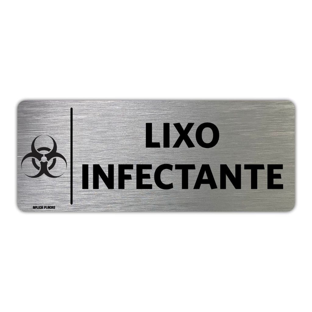 Placa Indicação - Lixo Infectante - 8x20cm em Oferta na Shopee