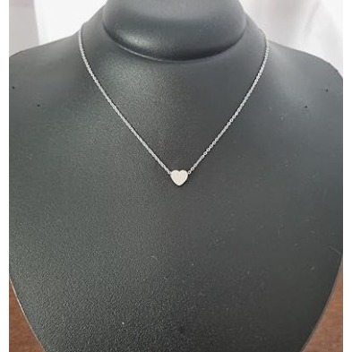 Colar Aço Inoxidável Cor Dourado ou prateado Feminino Delicado Cordão Corrente Fininha Pingente Coração Maciço