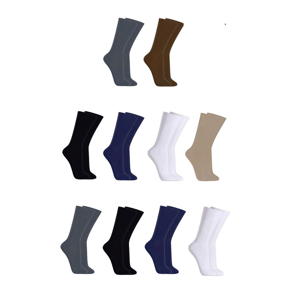 10 Pares Meia Social Masculina Meias Sociais Atacado Poliéster