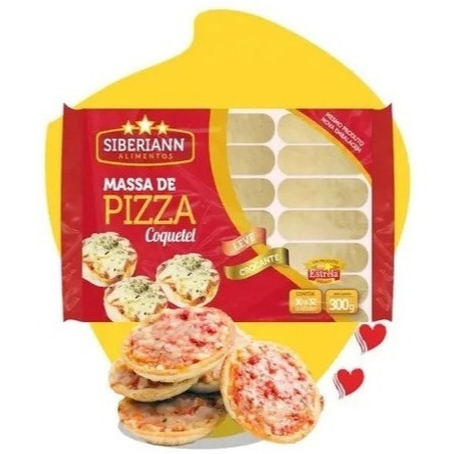 Massa Minni Pizza Coquetel 300gr pacote com 30 unidades pizza Massa Minni Pizza Coquetel 300gr pacote com 30 unidades pizza