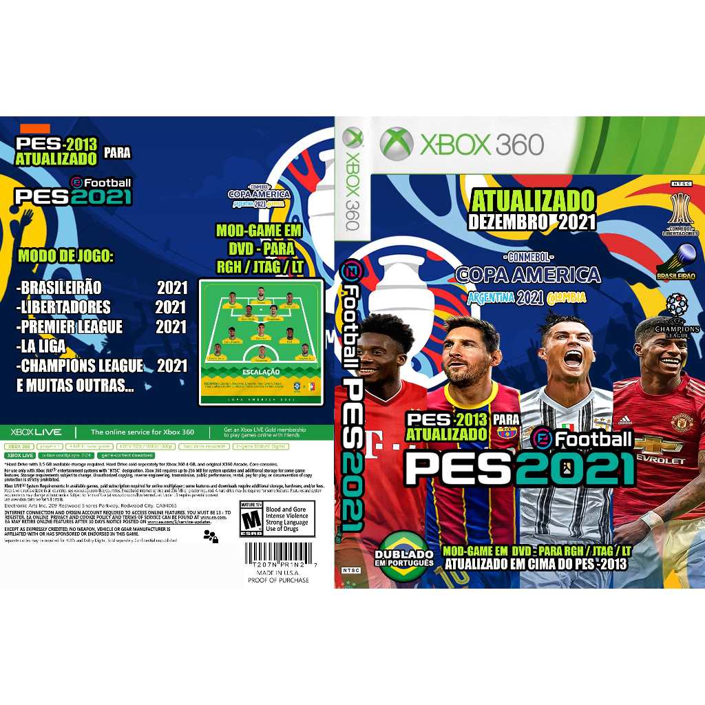 Pes 2021 P/ XBOX360 (LTU/LT/JTAG/RGH)