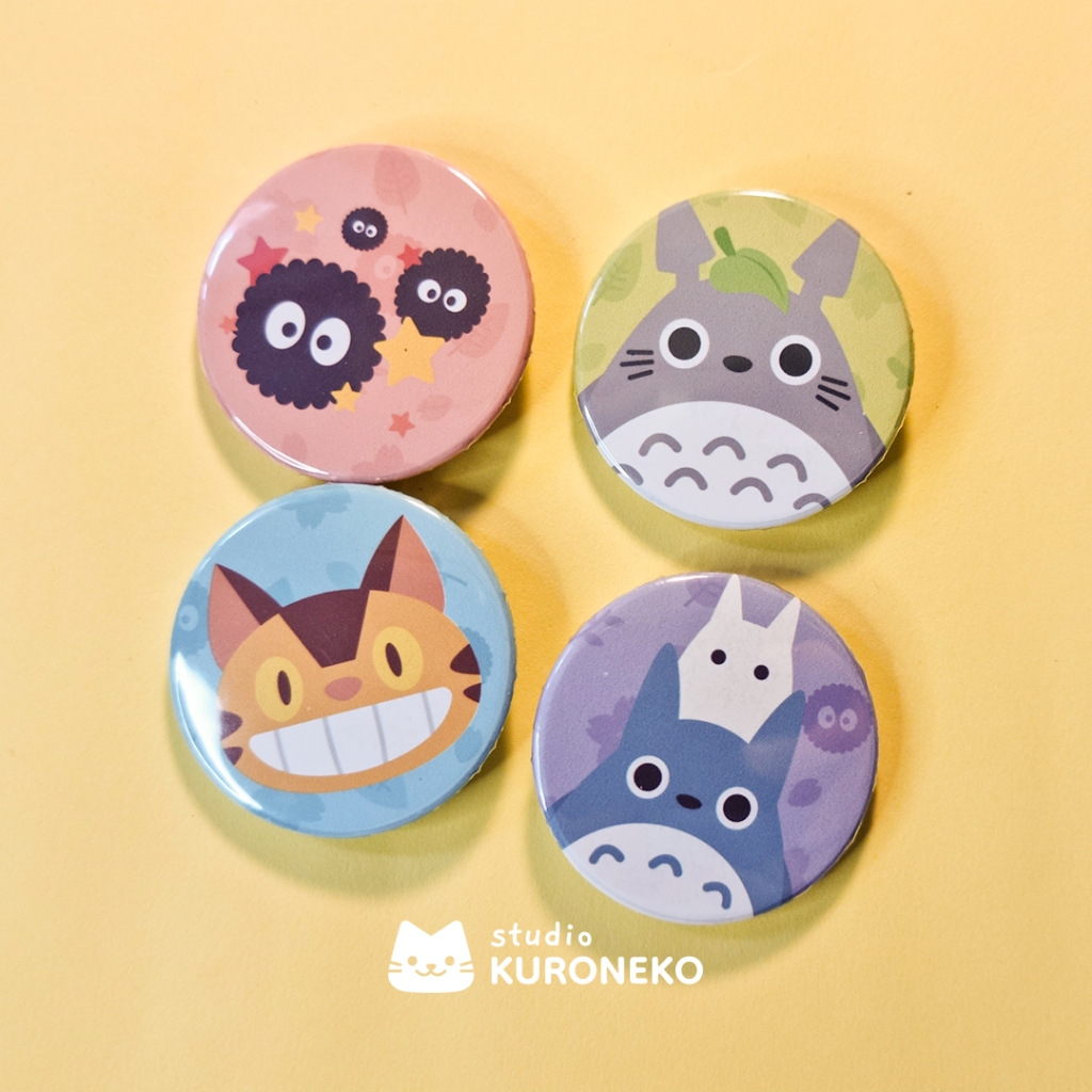 Kit com 4 bottons 3,7cm Meu Amigo Totoro em Oferta na Shopee