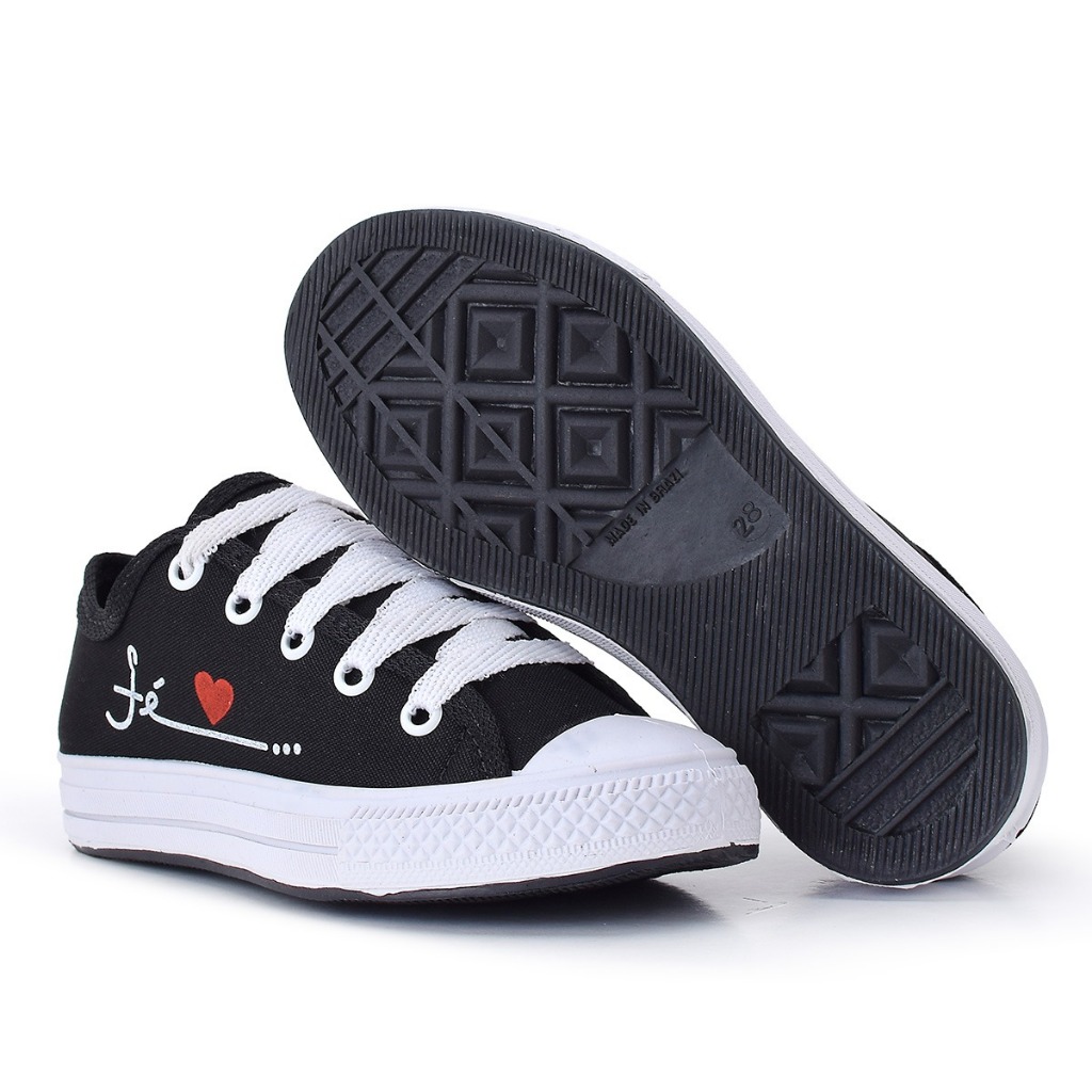 Tênis Casual Infantil Preto Minina Menino Confortável Volta As Aulas em Oferta na Shopee