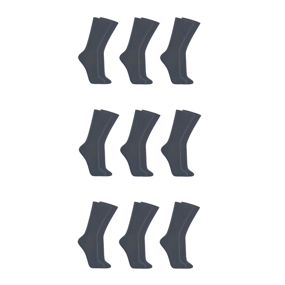 Kit 10 Pares Meias Social Masculina Cinza S1 Meia Cinza