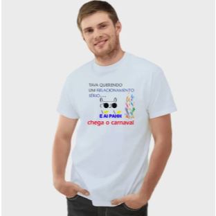 Camiseta Camisa Unissex Carnaval Tava Querendo Um Relacionamento Camisa Personalizada Blusa Adulto 100% Algodão