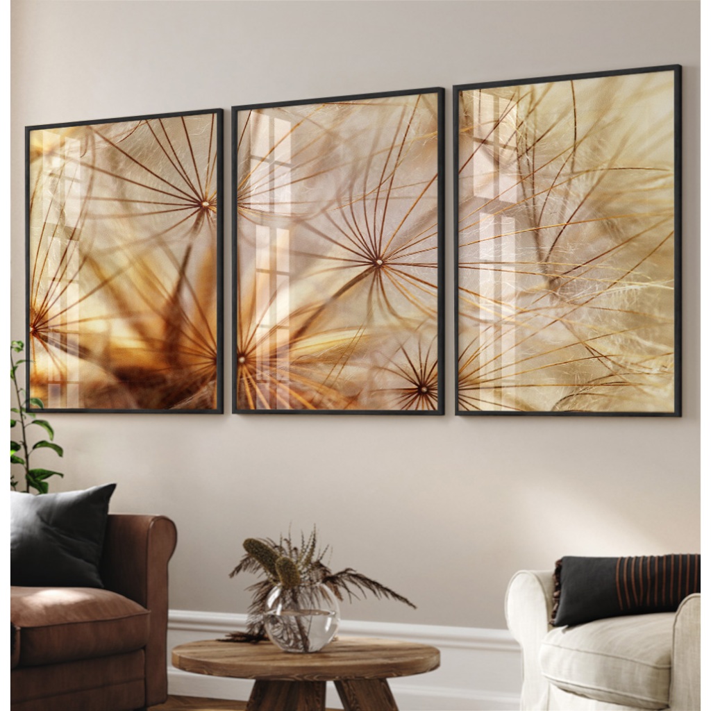Quadro Dente De Leão Quadro Com Moldura Vidro Quadro Decorativo Sala Quarto Casa