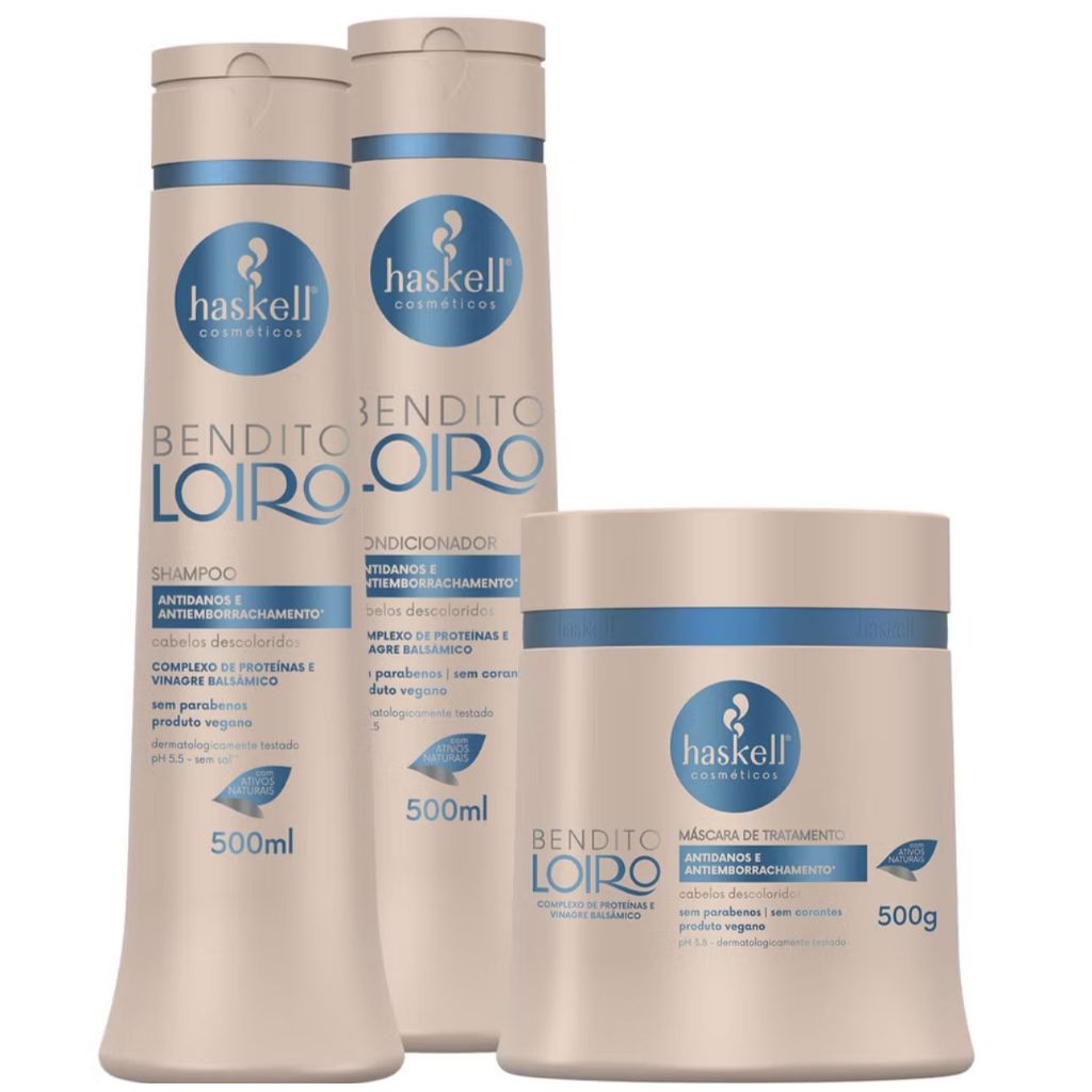 Kit Haskell Bendito Loiro Sh Cond Masc 500ml