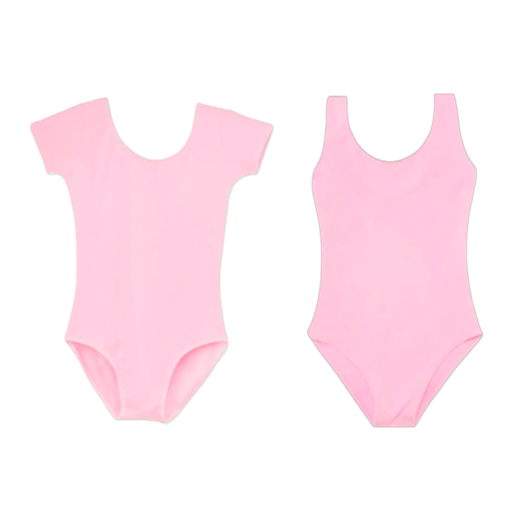 Kit Collant Infantil Com 2 Peças: Collant Meia Manga + Collant Regata - Para Bailarinas