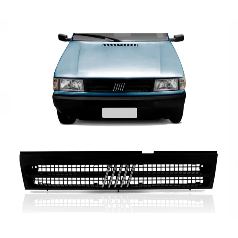 Grade Frontal Fiat Uno 1996 1997 1998 1999 2001 2002 2003 Preta Sem Emblema